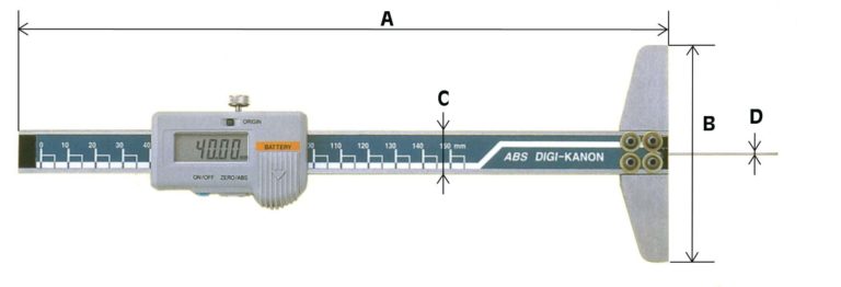 Instruments de mesure à main jauge de profondeur digitale