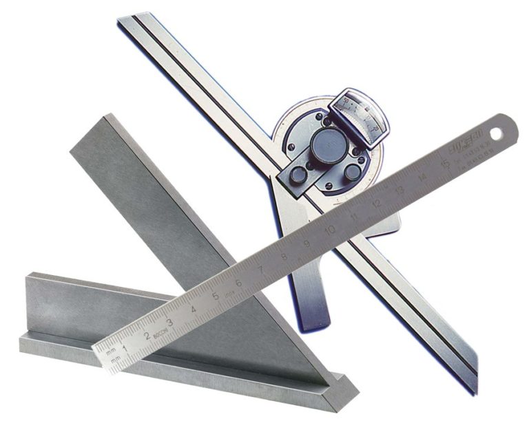 Steel and stainless steel straght edges precision square, beve protractors
