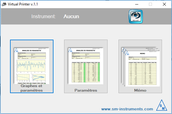 Capture d'écran du logiciel Virtual PRINTER - Logiciel 1.414