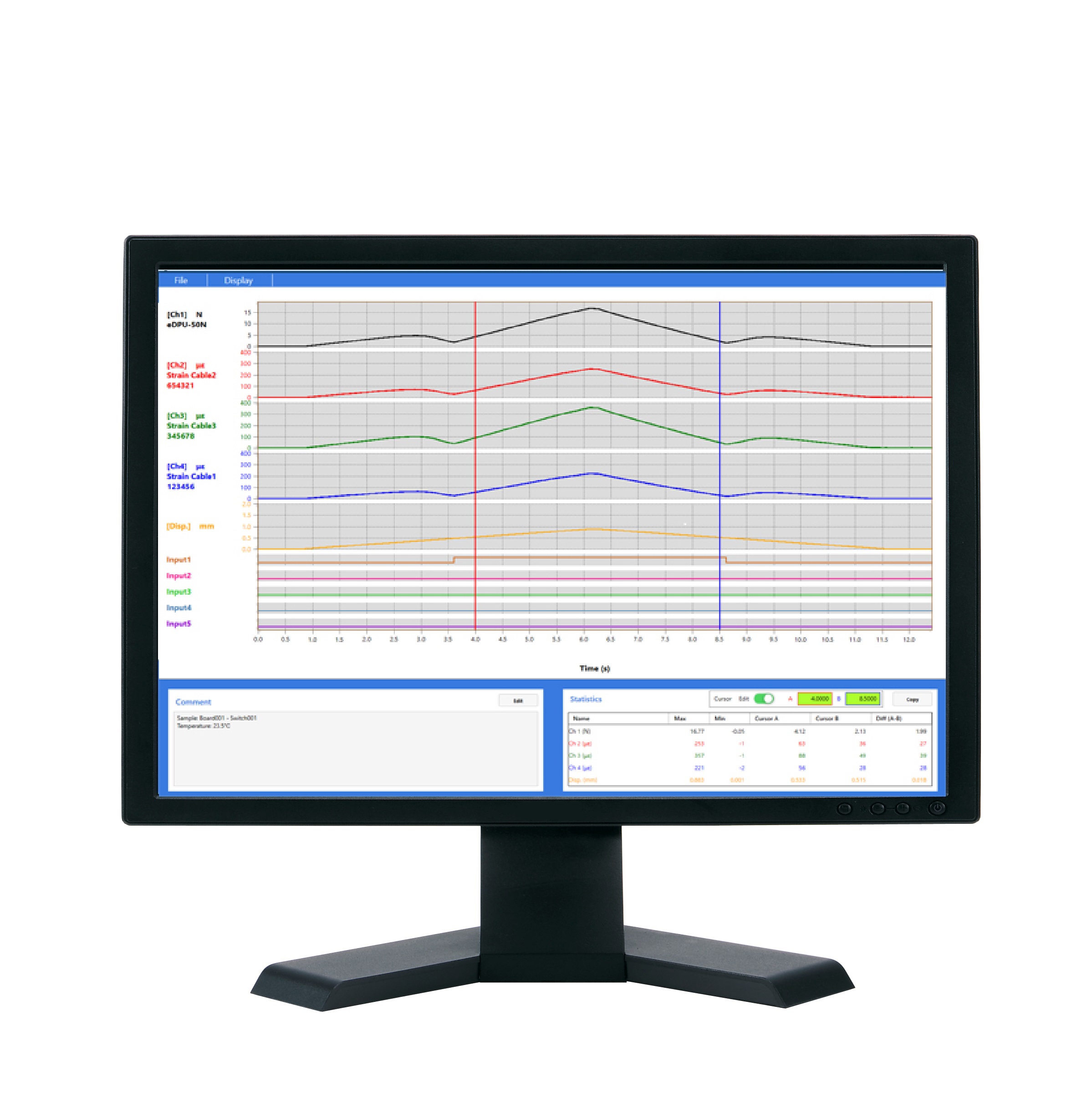 PC_unité de mesure force déformation, IMADA - SOMECO